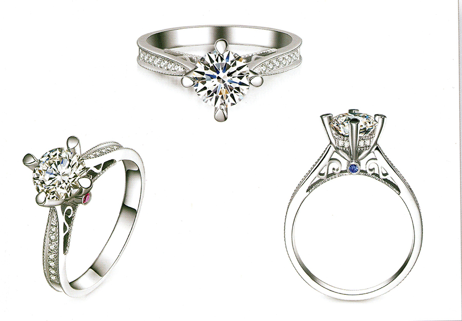 แบบตัวอย่างแหวนเพชรแท้ทองคำแท้แหวนชูแหวนแต่งงานแหวนคู่1181