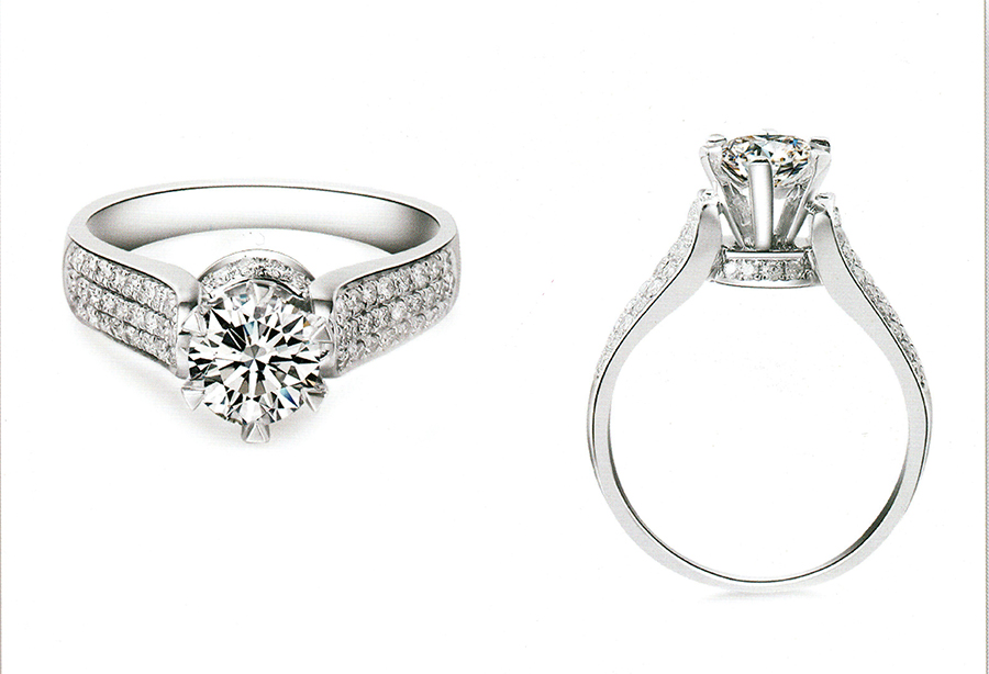 แบบตัวอย่างแหวนเพชรแท้ทองคำแท้แหวนชูแหวนแต่งงานแหวนคู่1191