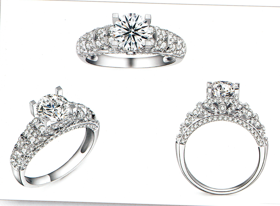 แบบตัวอย่างแหวนเพชรแท้ทองคำแท้แหวนชูแหวนแต่งงานแหวนคู่1202
