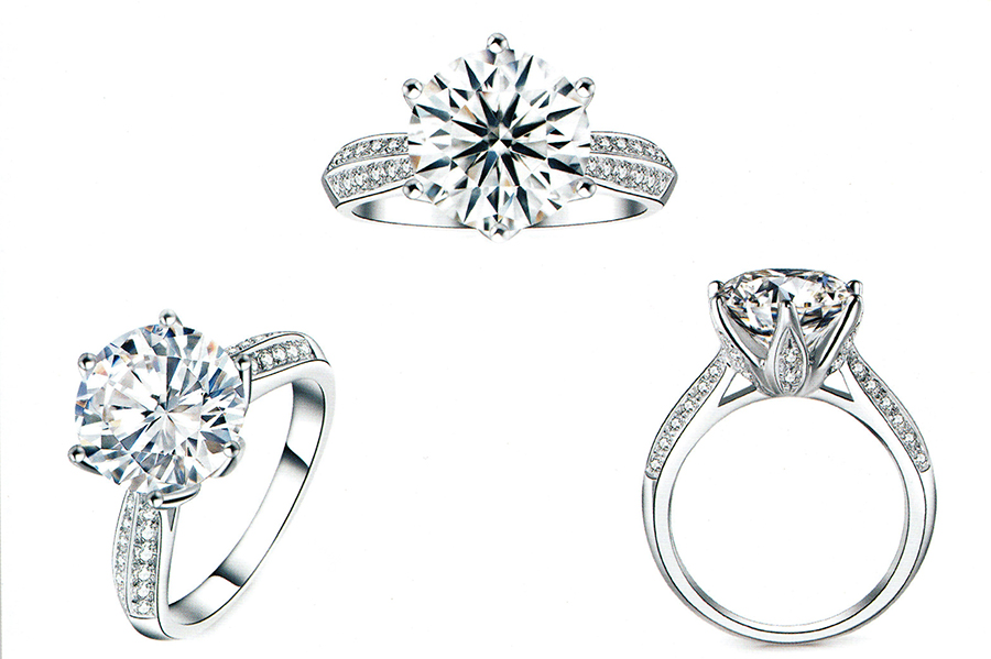แบบตัวอย่างแหวนเพชรแท้ทองคำแท้แหวนชูแหวนแต่งงานแหวนคู่1211