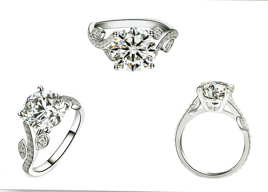 แบบตัวอย่างแหวนเพชรแท้ทองคำแท้แหวนชูแหวนแต่งงานแหวนคู่1222