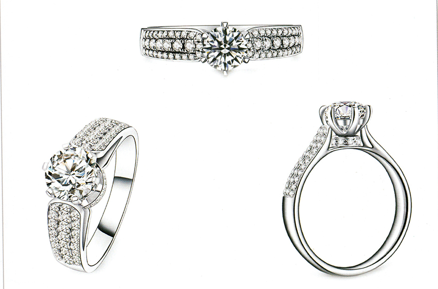 แบบตัวอย่างแหวนเพชรแท้ทองคำแท้แหวนชูแหวนแต่งงานแหวนคู่1231