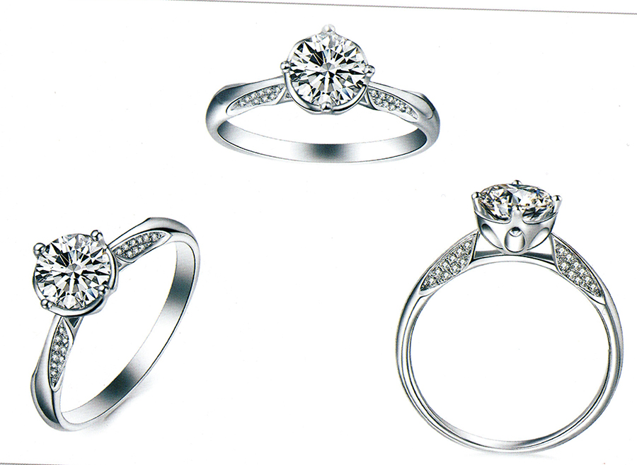 แบบตัวอย่างแหวนเพชรแท้ทองคำแท้แหวนชูแหวนแต่งงานแหวนคู่1281