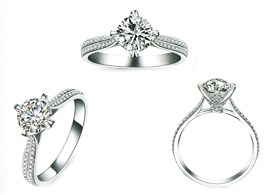 แบบตัวอย่างแหวนเพชรแท้ทองคำแท้แหวนชูแหวนแต่งงานแหวนคู่1291