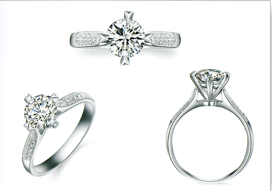 แบบตัวอย่างแหวนเพชรแท้ทองคำแท้แหวนชูแหวนแต่งงานแหวนคู่1292