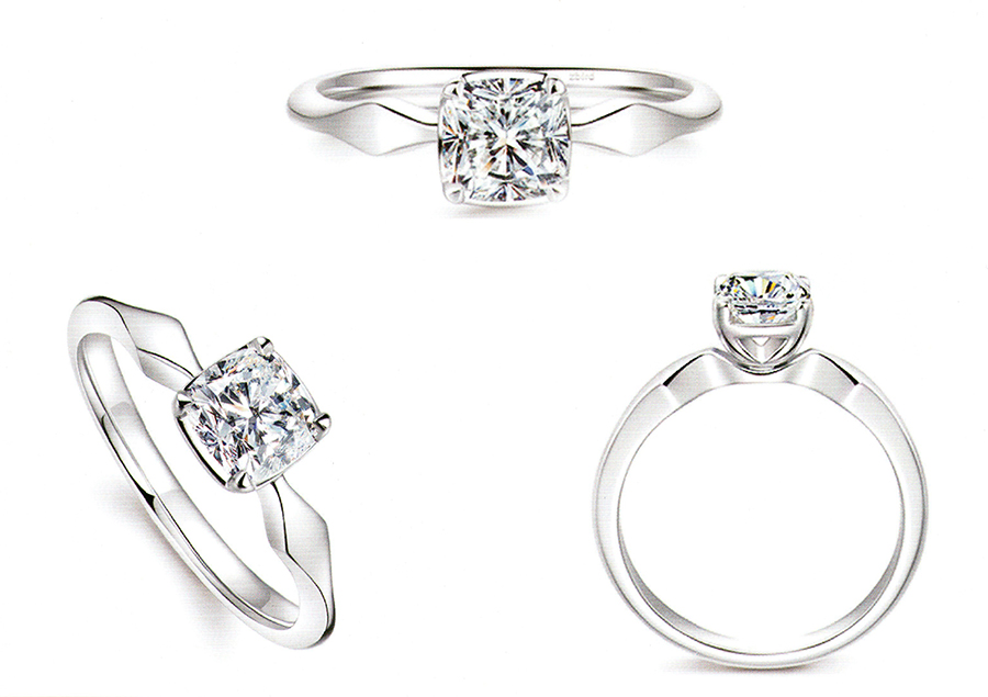 แบบตัวอย่างแหวนเพชรแท้ทองคำแท้แหวนชูแหวนแต่งงานแหวนคู่1302