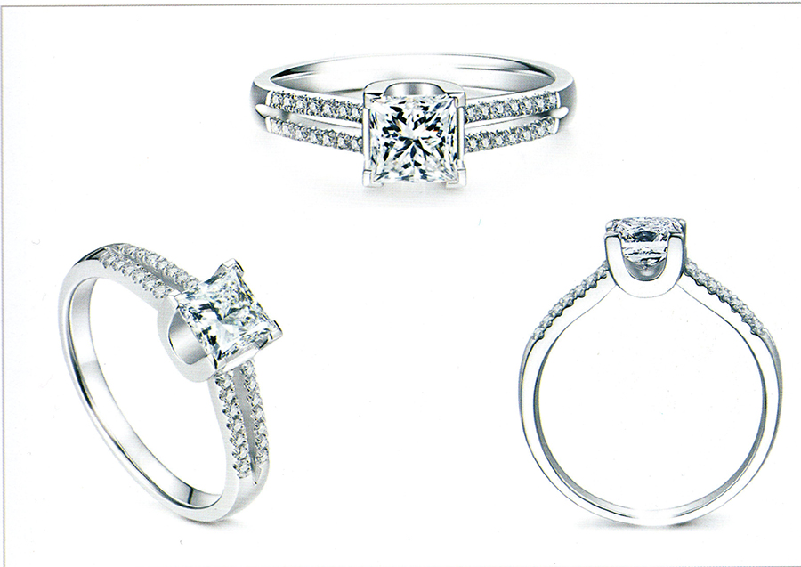 แบบตัวอย่างแหวนเพชรแท้ทองคำแท้แหวนชูแหวนแต่งงานแหวนคู่1332