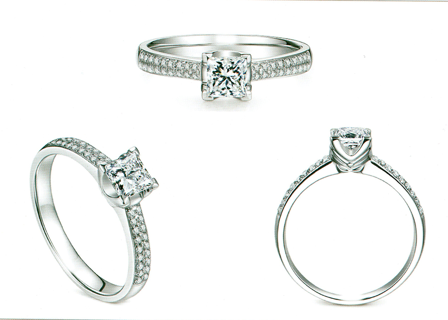 แบบตัวอย่างแหวนเพชรแท้ทองคำแท้แหวนชูแหวนแต่งงานแหวนคู่1341
