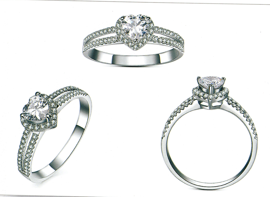แบบตัวอย่างแหวนเพชรแท้ทองคำแท้แหวนชูแหวนแต่งงานแหวนคู่1361